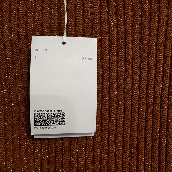 & Other Stories Stockholm Atelier Ribbed Sweater Dress – Camel – Size S – NWT - Picture 8 of 8